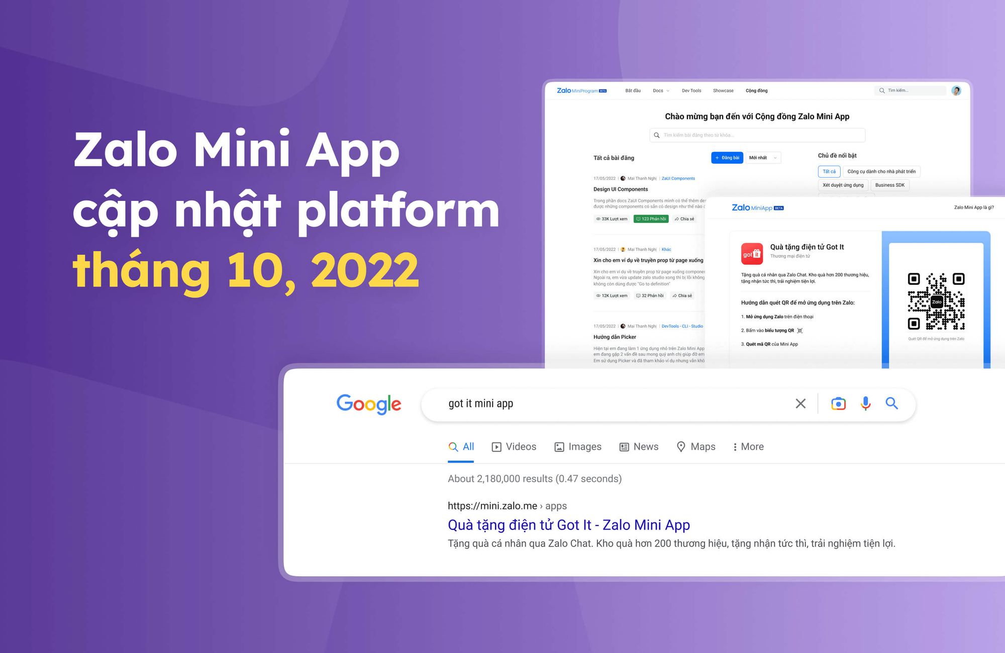 Những cập nhật Zalo Mini App platform tháng 10 2022 Zalo Mini App