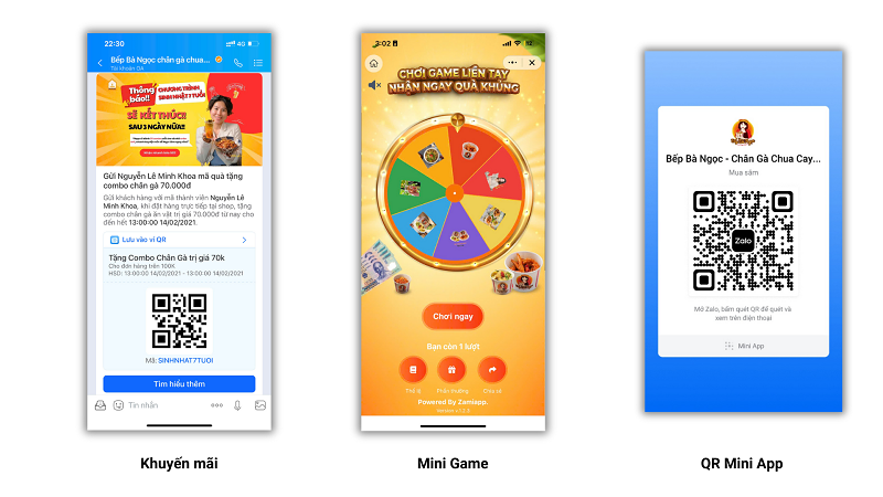 Mini game Vòng quay may mắn trên Zalo Mini App